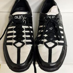 Vintage Black and White Men's Shoes Size 12